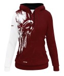 Bluza kangurka SKULL BORDO damska
