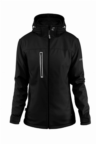 BLACK softshell damski front