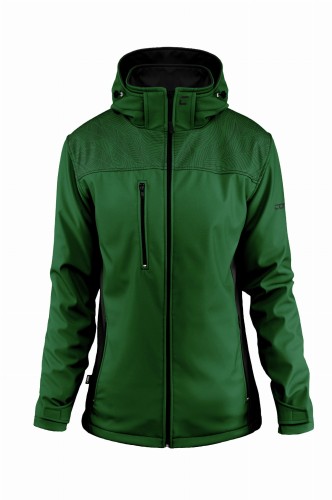 GREEN softshell damski front