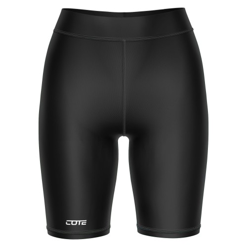 BASIC black legginsy damskie krótkie front