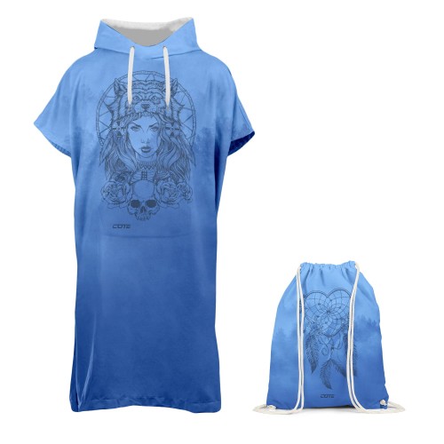 SHE-WOLF ponczo damskie front + worek
