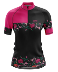 Koszulka rowerowa damska KWIATY - rozm. M (1 szt.)