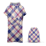 Zestaw ponczo do morsowania damskie TARTAN PLED
