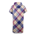 TARTAN PLED ponczo damskie tył