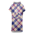 TARTAN PLED ponczo damskie front